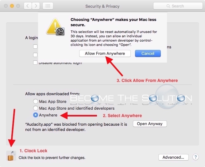 Mac system preferences allow app